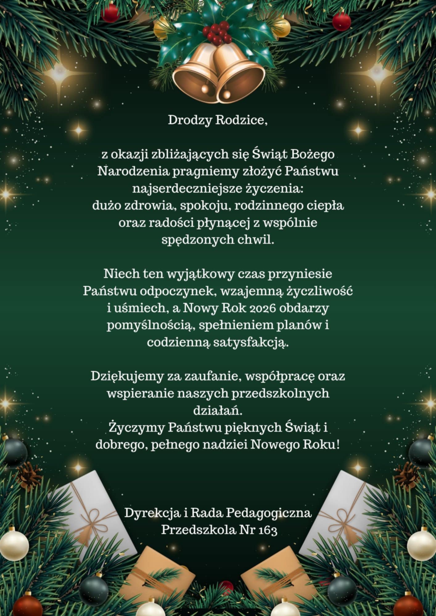 Życzenia świąteczne dla dzieci i rodziców